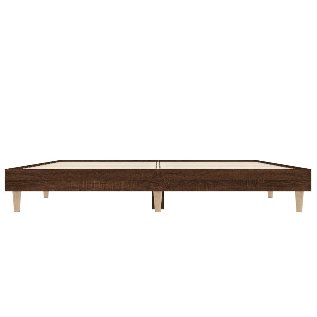 sengeramme 120x190 cm uden madras konstrueret træ brunt eg