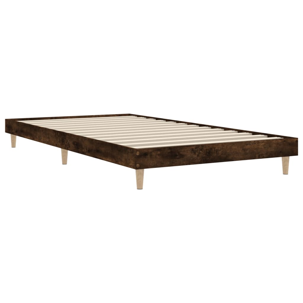 sengeramme 90x190 cm uden madras konstrueret træ røget eg