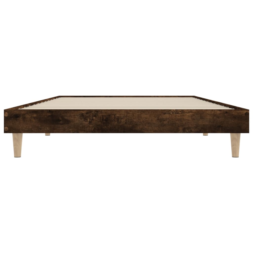 sengeramme 90x190 cm uden madras konstrueret træ røget eg