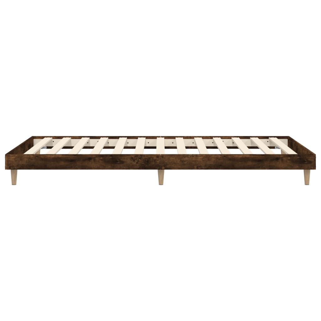 sengeramme 90x190 cm uden madras konstrueret træ røget eg