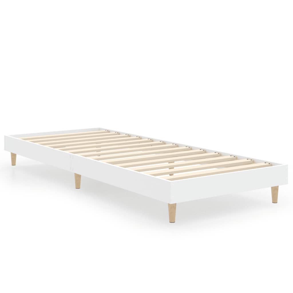 sengeramme 75x190 cm konstrueret træ hvid