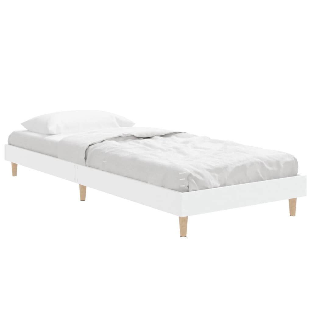 sengeramme 75x190 cm konstrueret træ hvid