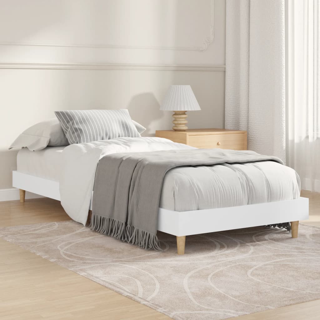 sengeramme 75x190 cm konstrueret træ hvid