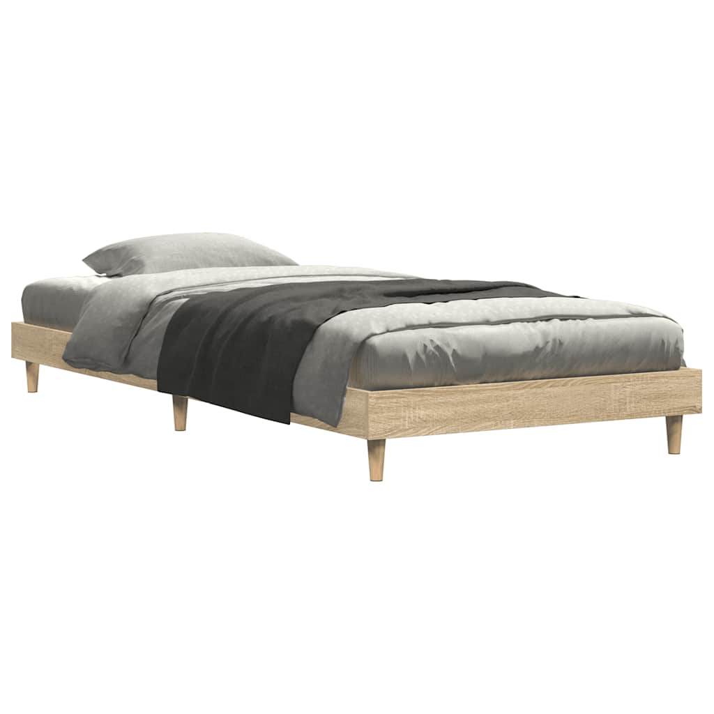 sengeramme 75x190 cm uden madras konstrueret træ sonoma-eg