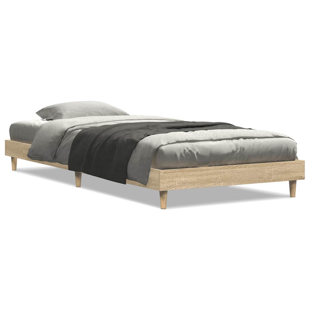 sengeramme 75x190 cm uden madras konstrueret træ sonoma-eg