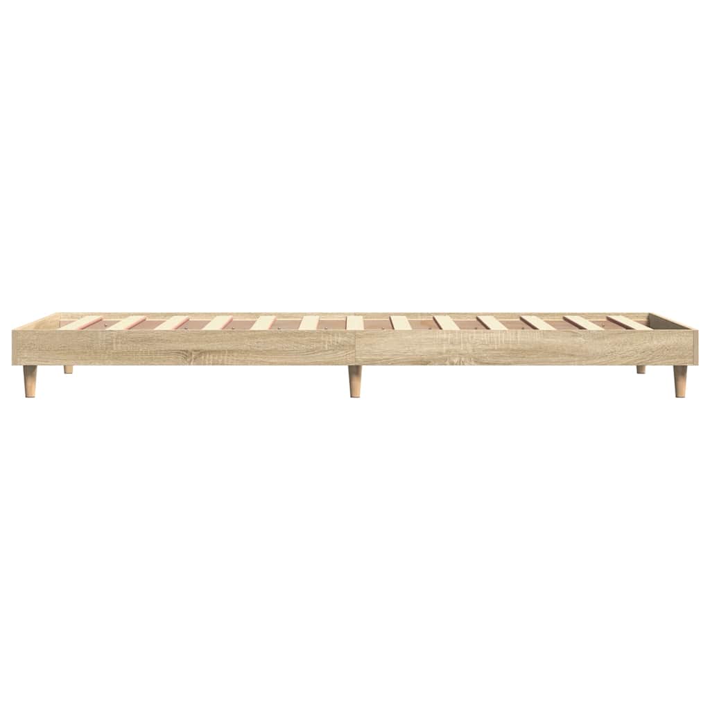 sengeramme 75x190 cm uden madras konstrueret træ sonoma-eg
