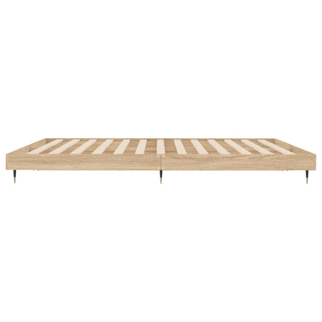 sengeramme uden madras 200x200 cm konstrueret træ sonoma-eg