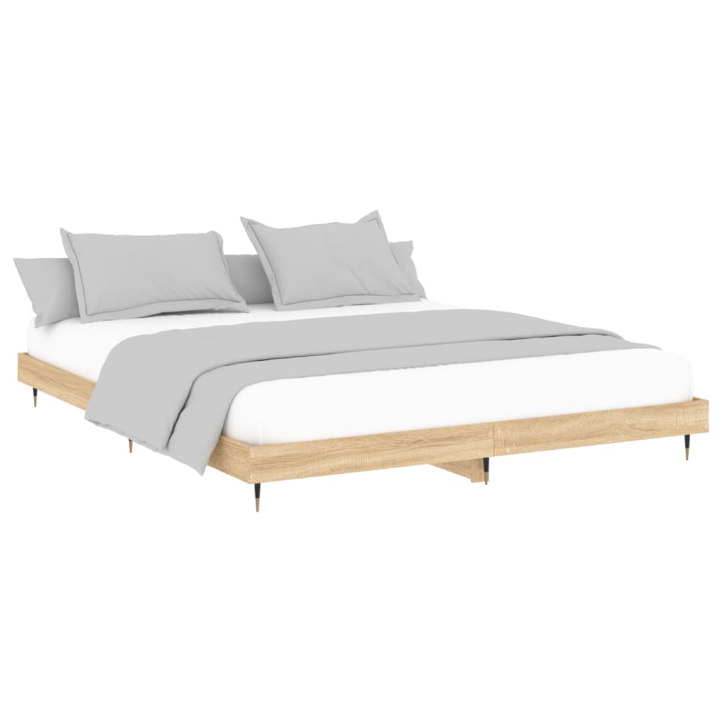 sengeramme 120x200 cm uden madras konstrueret træ sonoma-eg