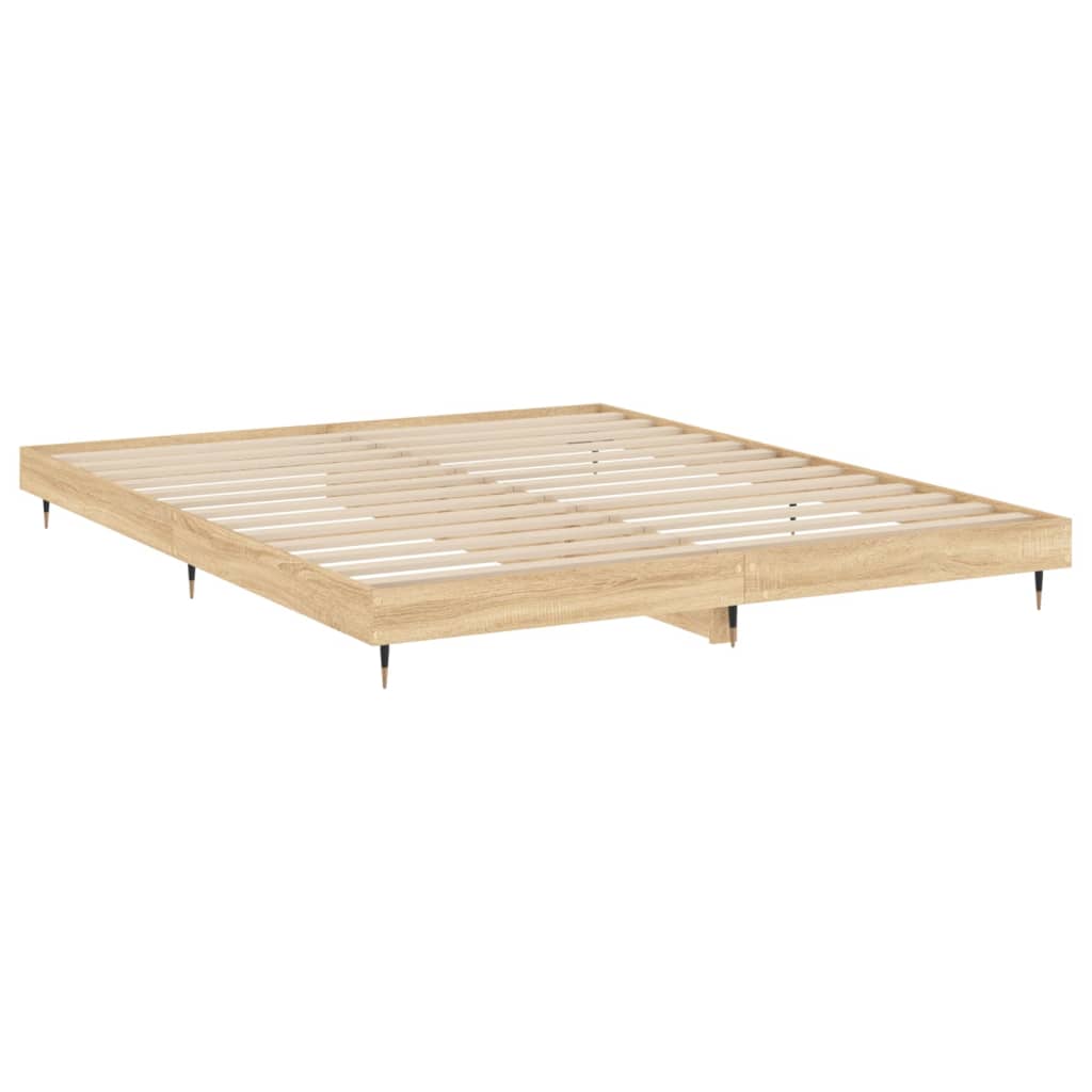 sengeramme 120x200 cm uden madras konstrueret træ sonoma-eg