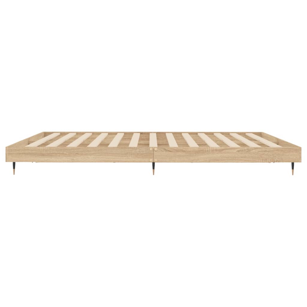 sengeramme 120x200 cm uden madras konstrueret træ sonoma-eg