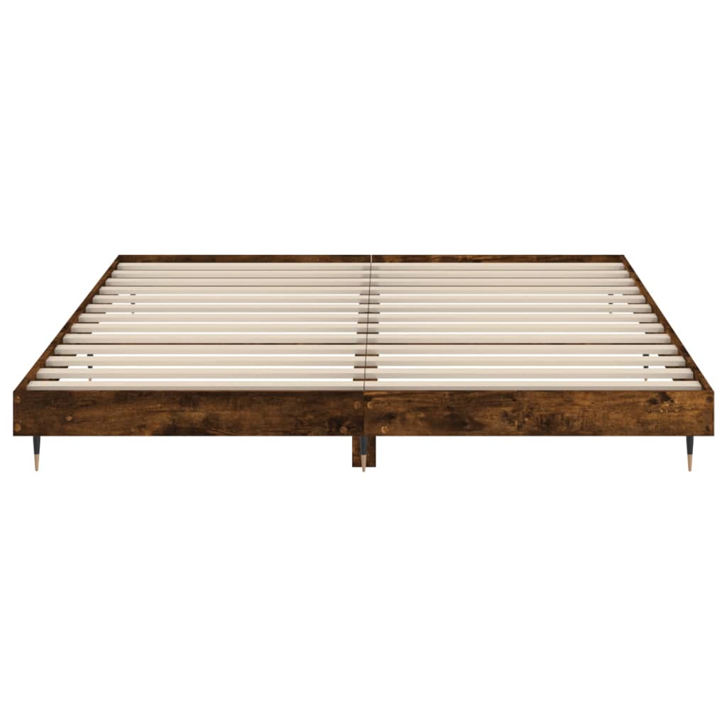 sengeramme 120x200 cm uden madras konstrueret træ røget eg