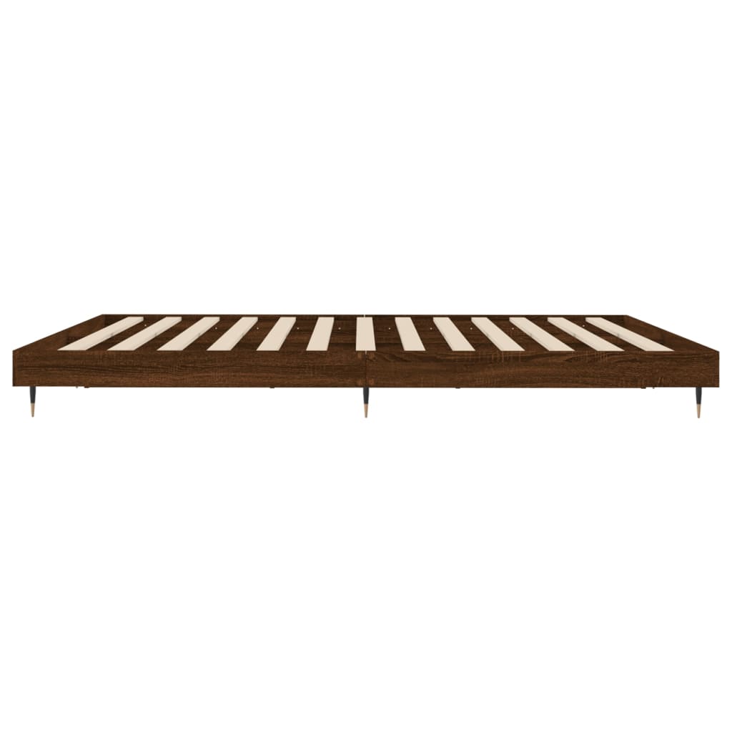 sengeramme 120x200 cm uden madras konstrueret træ brunt eg