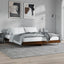 sengeramme 120x200 cm uden madras konstrueret træ brunt eg