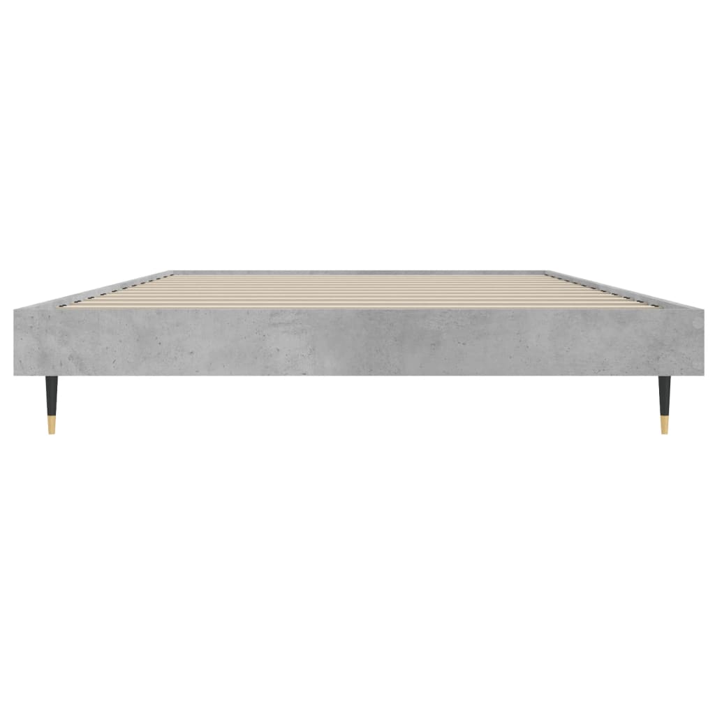 sengeramme 100x200 cm konstrueret træ betongrå