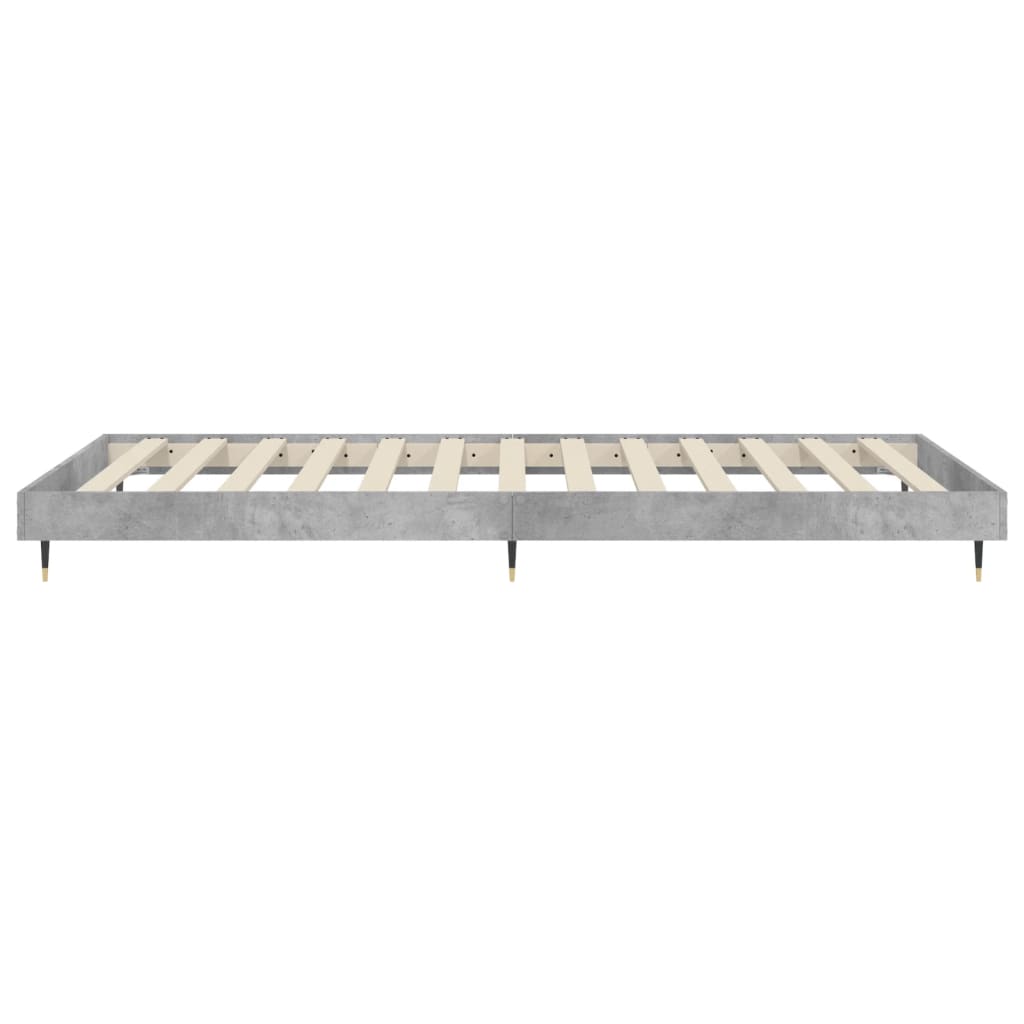 sengeramme 100x200 cm konstrueret træ betongrå