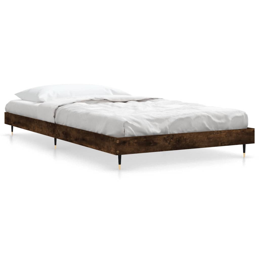 sengeramme 100x200 cm uden madras konstrueret træ røget eg