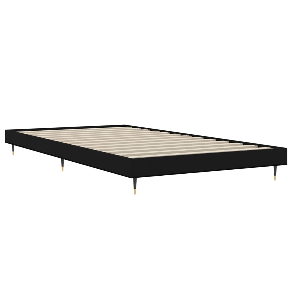 sengeramme 90x200 cm konstrueret træ sort