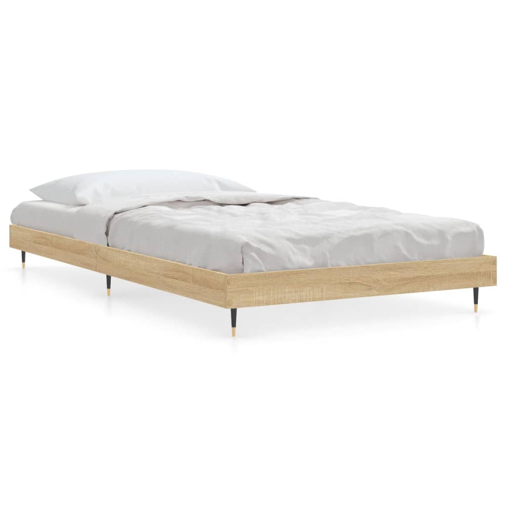 sengeramme 90x200 cm uden madras konstrueret træ sonoma-eg