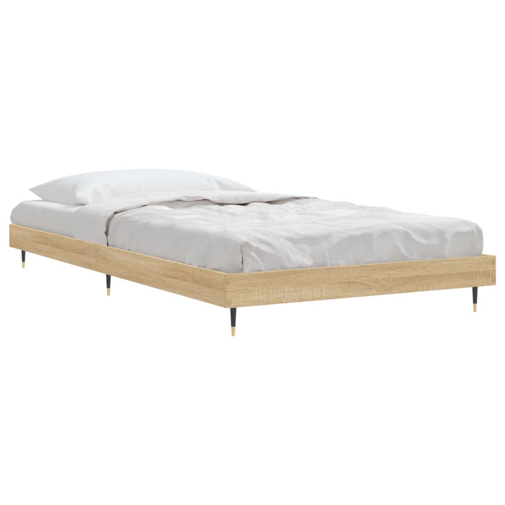sengeramme 90x200 cm uden madras konstrueret træ sonoma-eg