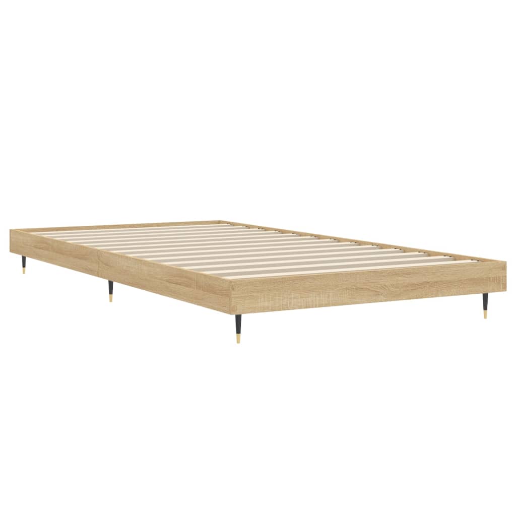 sengeramme 90x200 cm uden madras konstrueret træ sonoma-eg