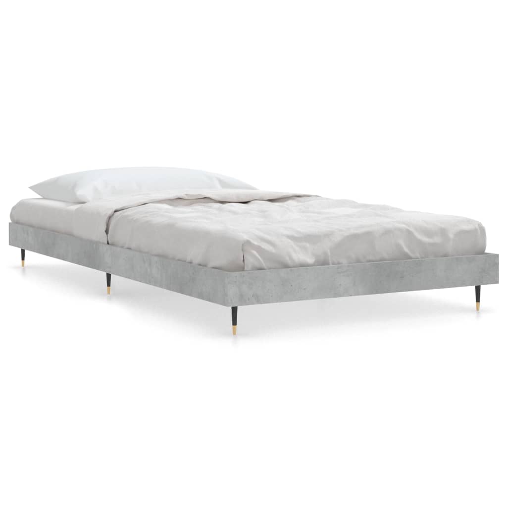 sengeramme 90x200 cm konstrueret træ betongrå