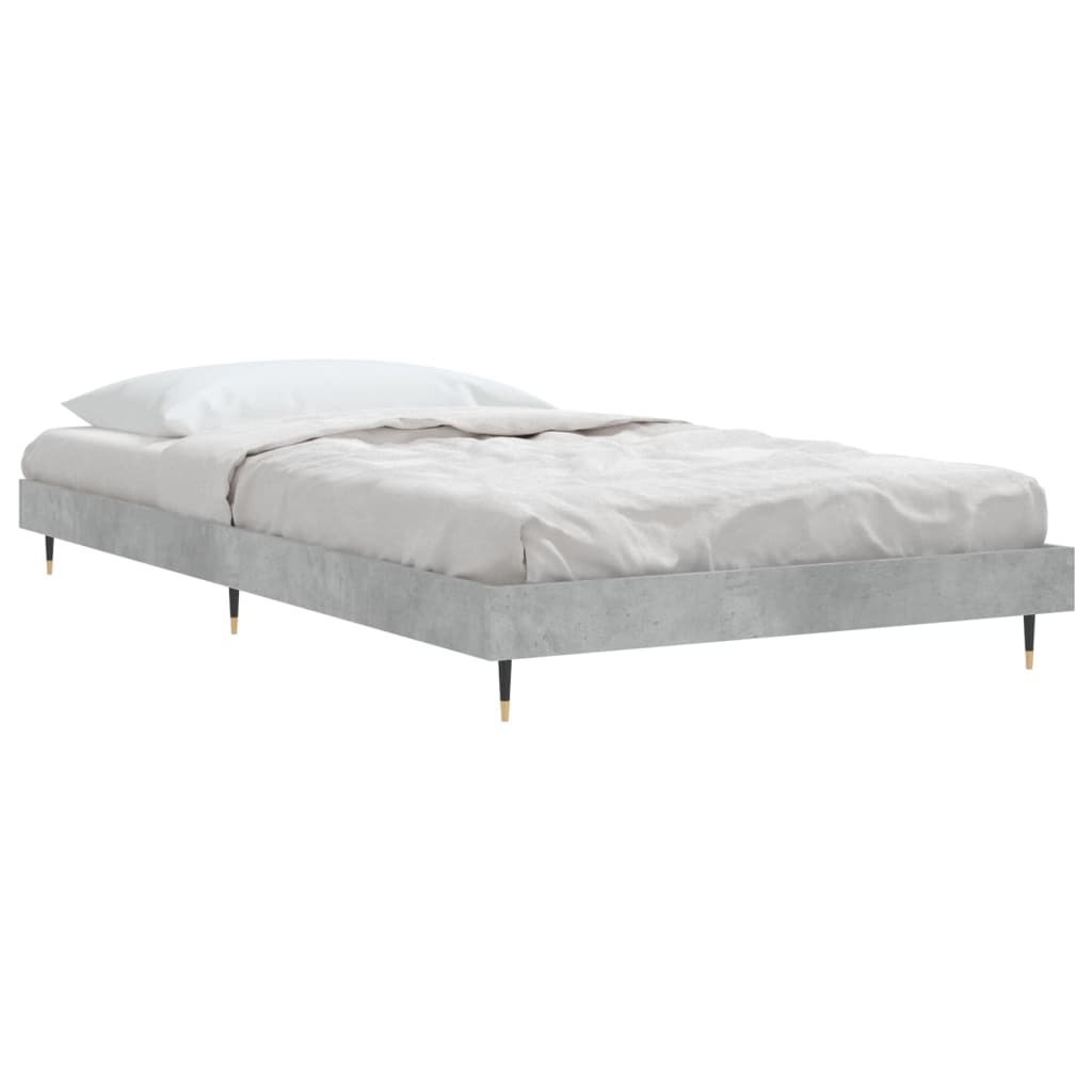 sengeramme 90x200 cm konstrueret træ betongrå