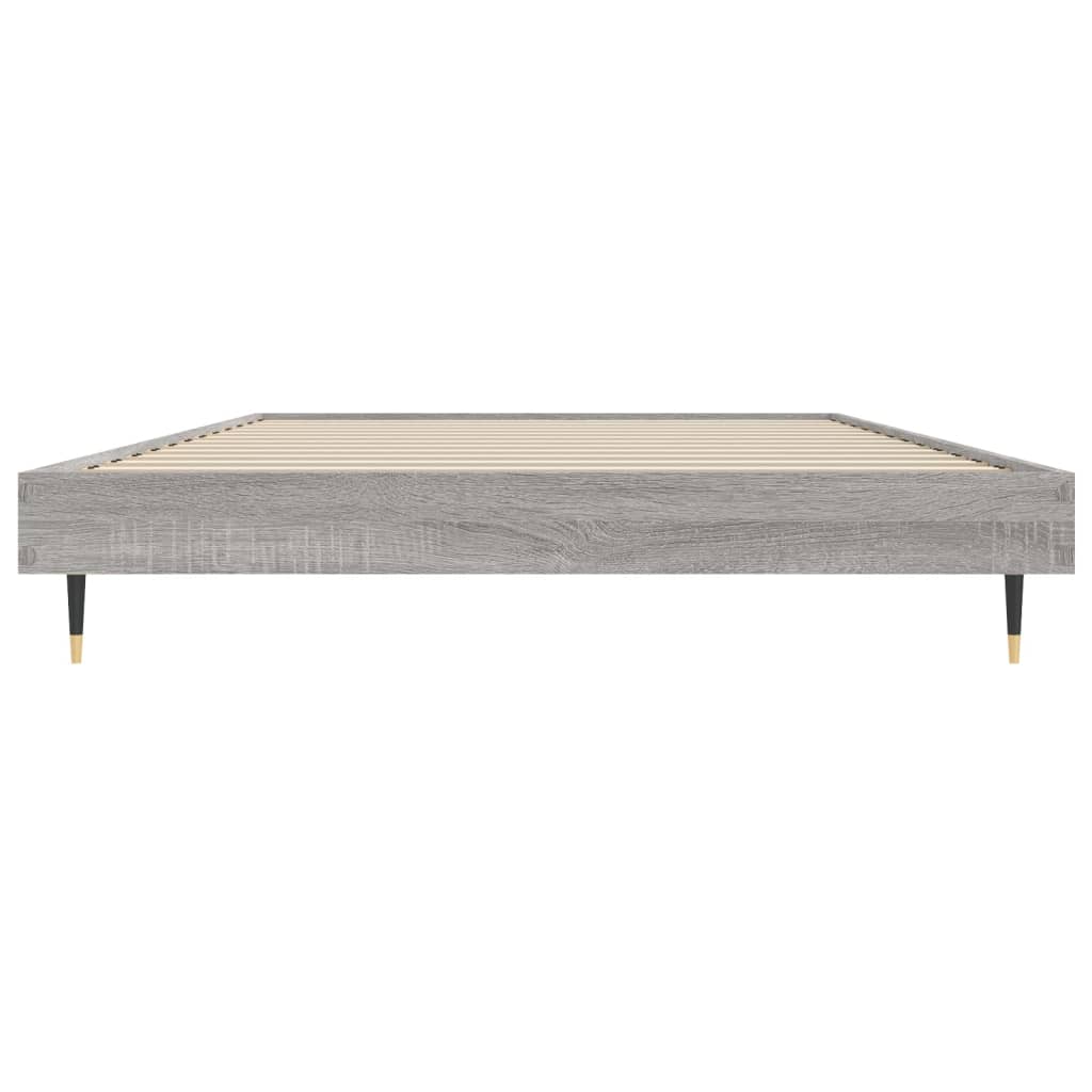 sengeramme 90x200 cm konstrueret træ grå sonoma-eg