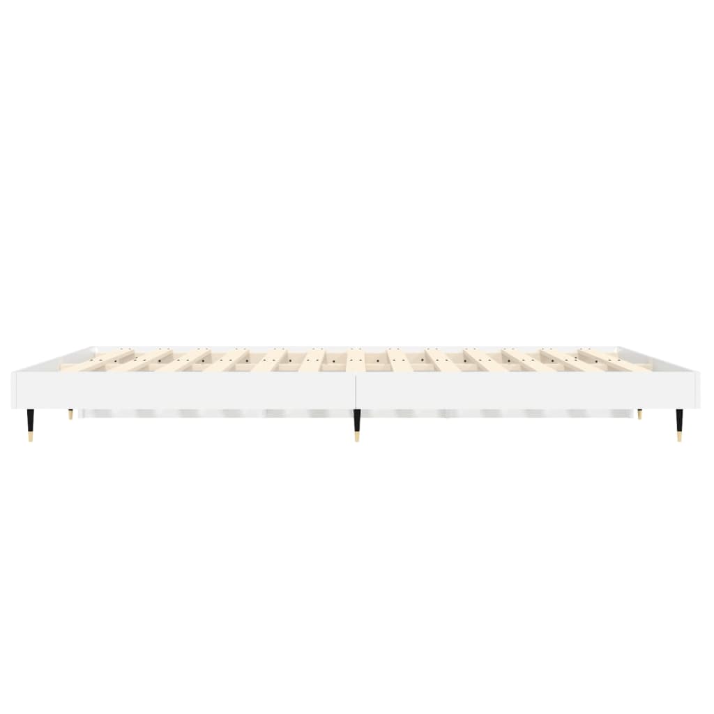 sengestel 140x190 cm konstrueret træ hvid