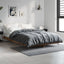 sengeramme 120x190 cm uden madras konstrueret træ røget eg