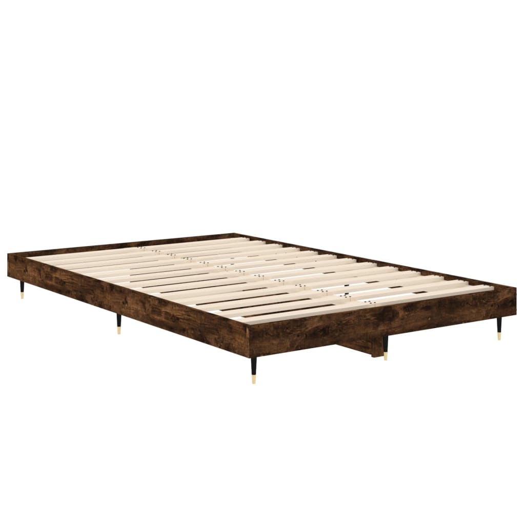 sengeramme 120x190 cm uden madras konstrueret træ røget eg