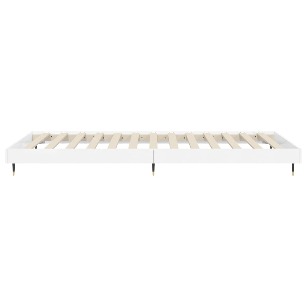 sengeramme 90x190 cm konstrueret træ hvid højglans