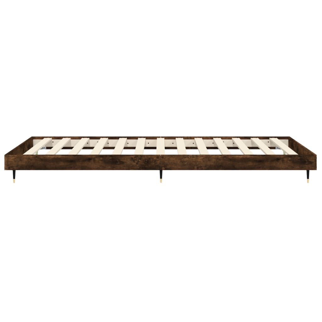 sengeramme 90x190 cm uden madras konstrueret træ røget eg