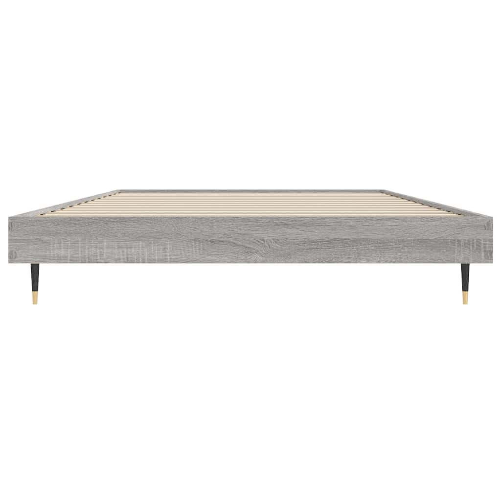 sengeramme 90x190 cm konstrueret træ grå sonoma-eg