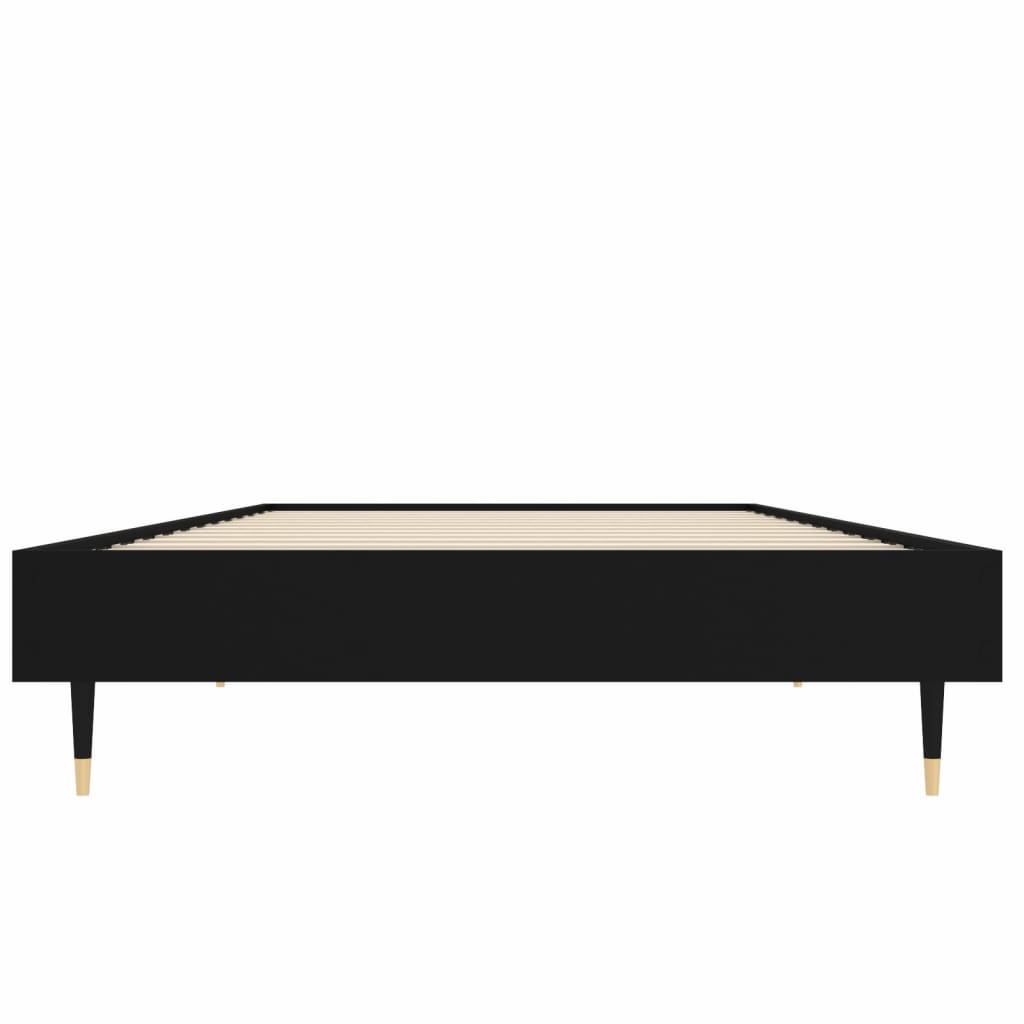 sengeramme 75x190 cm konstrueret træ sort