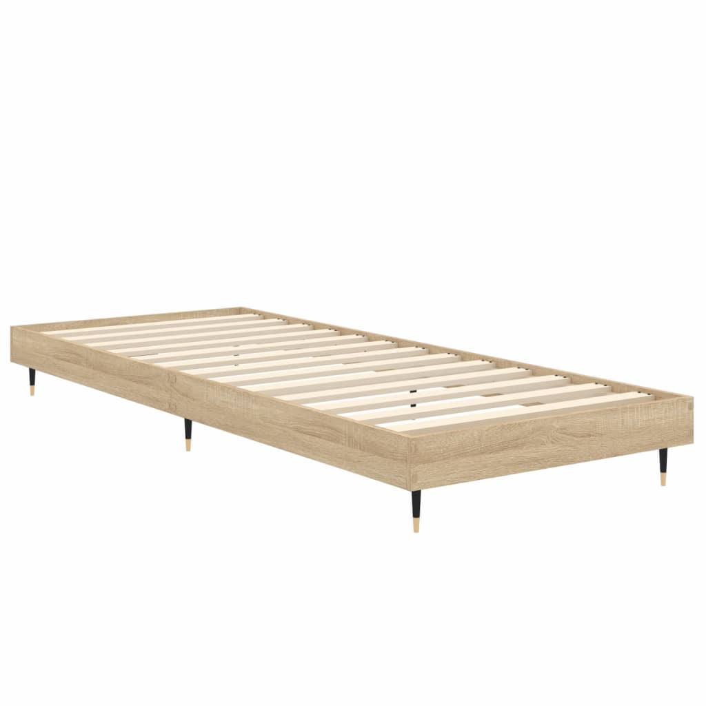 sengeramme 75x190 cm uden madras konstrueret træ sonoma-eg