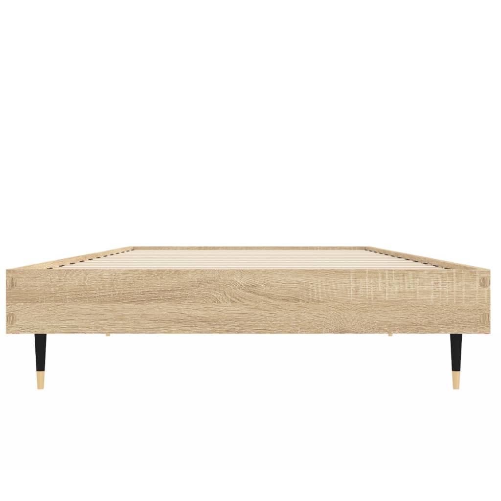 sengeramme 75x190 cm uden madras konstrueret træ sonoma-eg