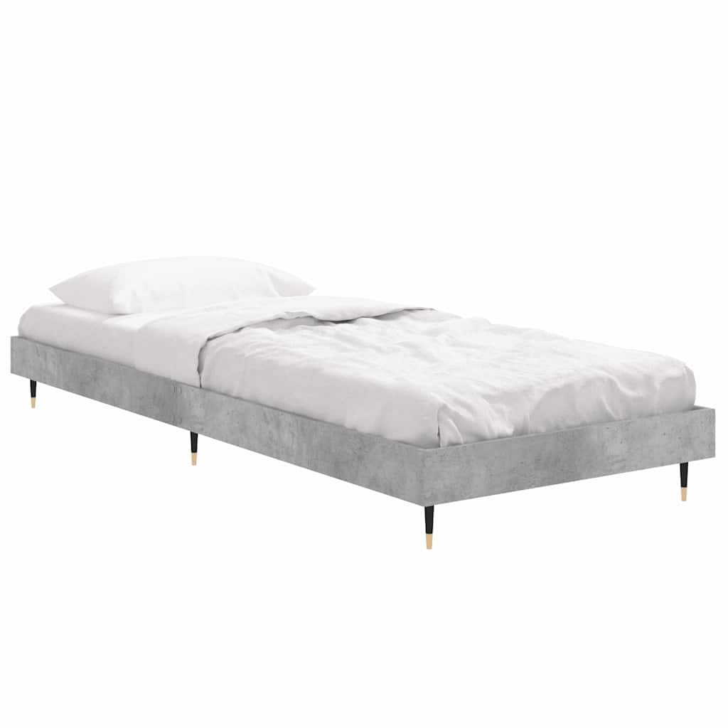 sengeramme 75x190 cm konstrueret træ betongrå