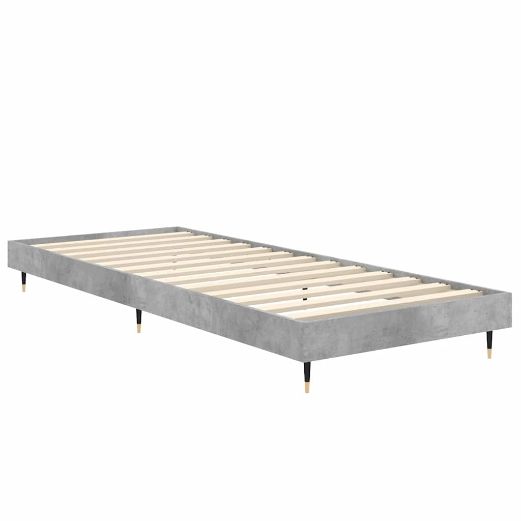 sengeramme 75x190 cm konstrueret træ betongrå
