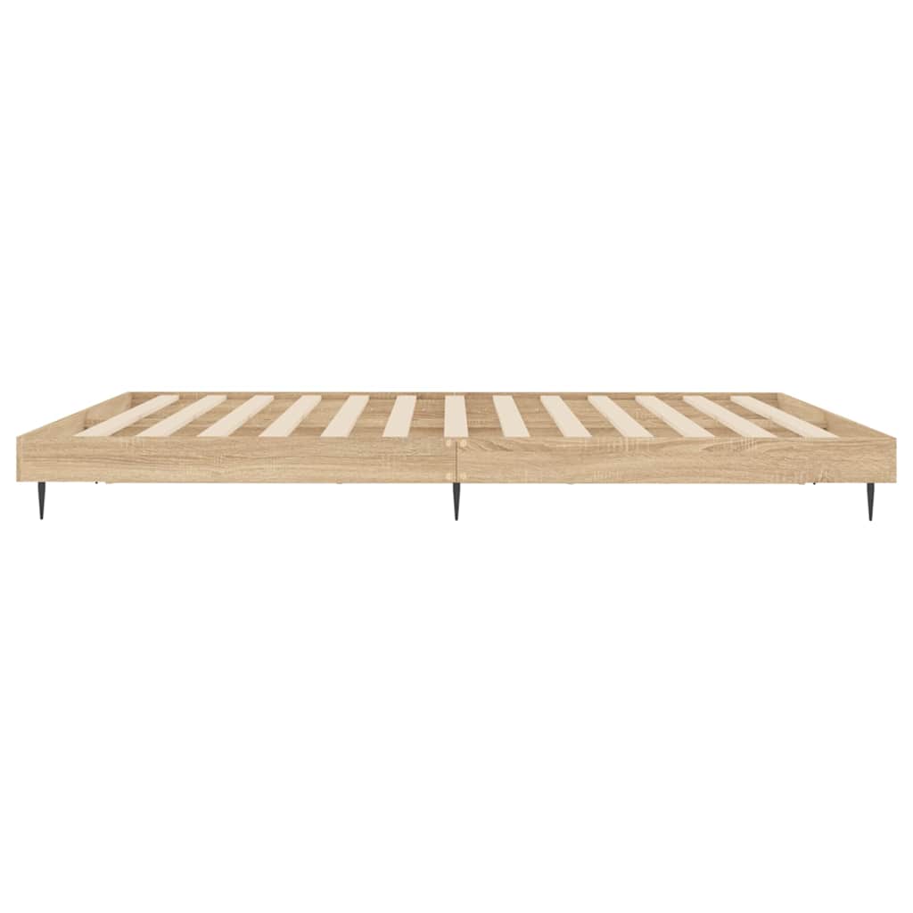 sengeramme uden madras 200x200 cm konstrueret træ sonoma-eg
