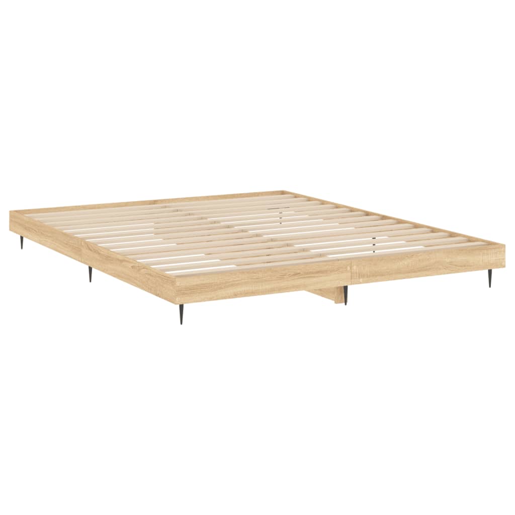 sengeramme 140x200 cm uden madras konstrueret træ sonoma-eg