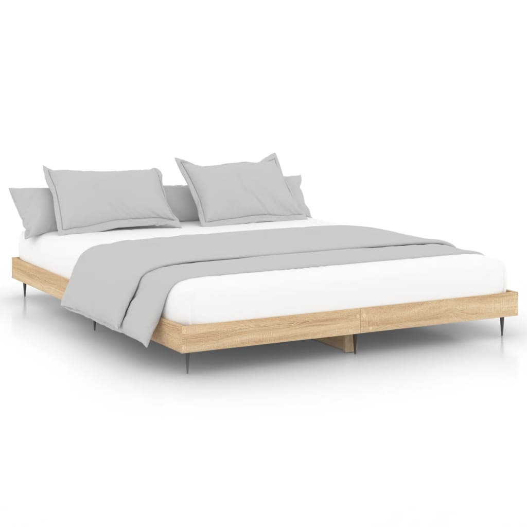 sengeramme 120x200 cm uden madras konstrueret træ sonoma-eg