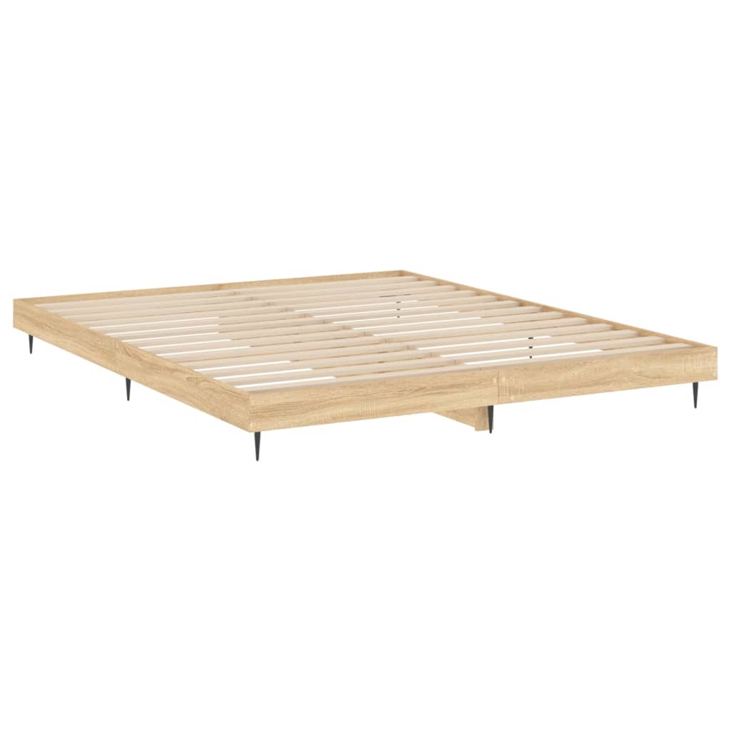 sengeramme 120x200 cm uden madras konstrueret træ sonoma-eg