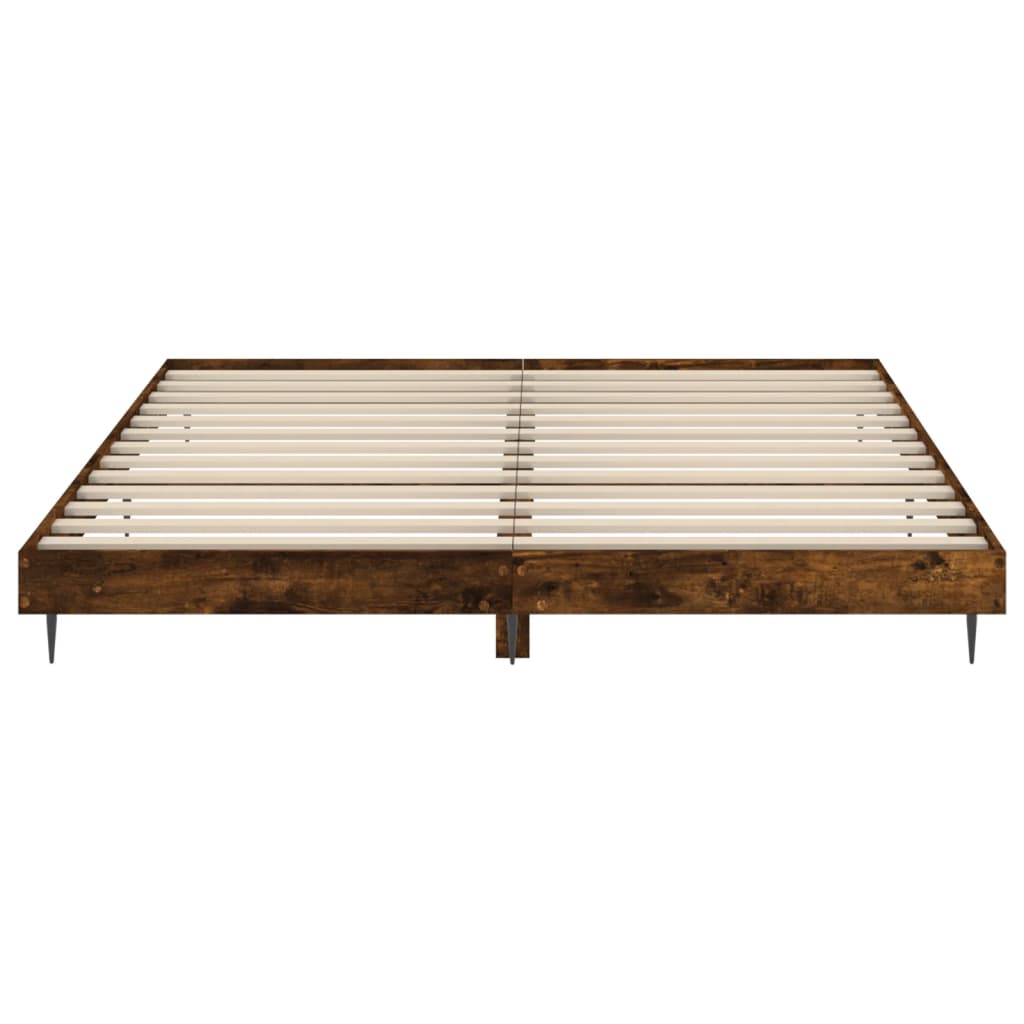 sengeramme 120x200 cm uden madras konstrueret træ røget eg