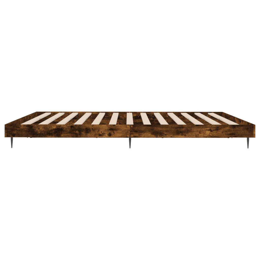 sengeramme 120x200 cm uden madras konstrueret træ røget eg