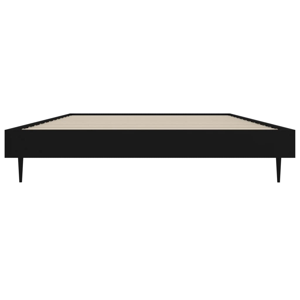 sengeramme 100x200 cm konstrueret træ sort