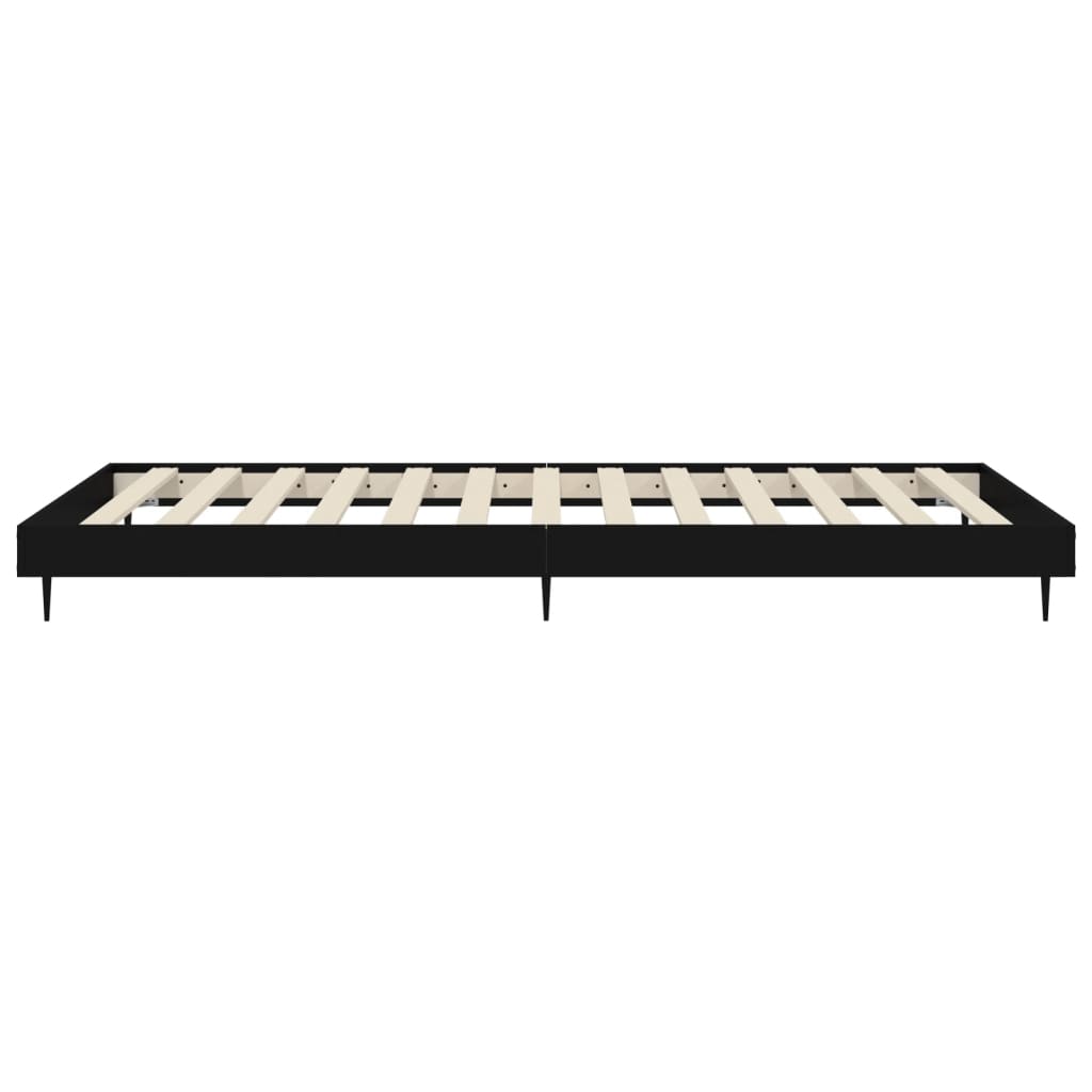sengeramme 100x200 cm konstrueret træ sort