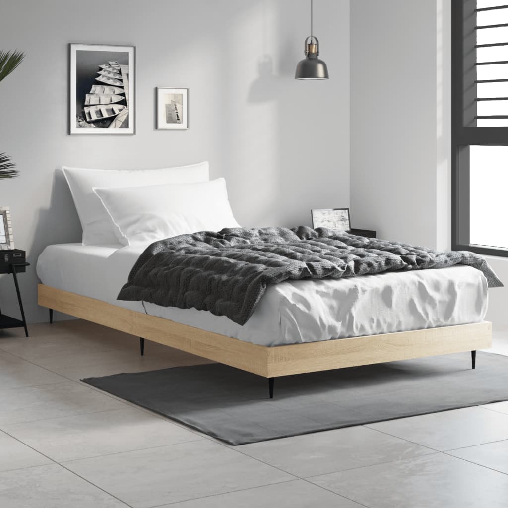sengeramme 100x200 cm uden madras konstrueret træ sonoma-eg