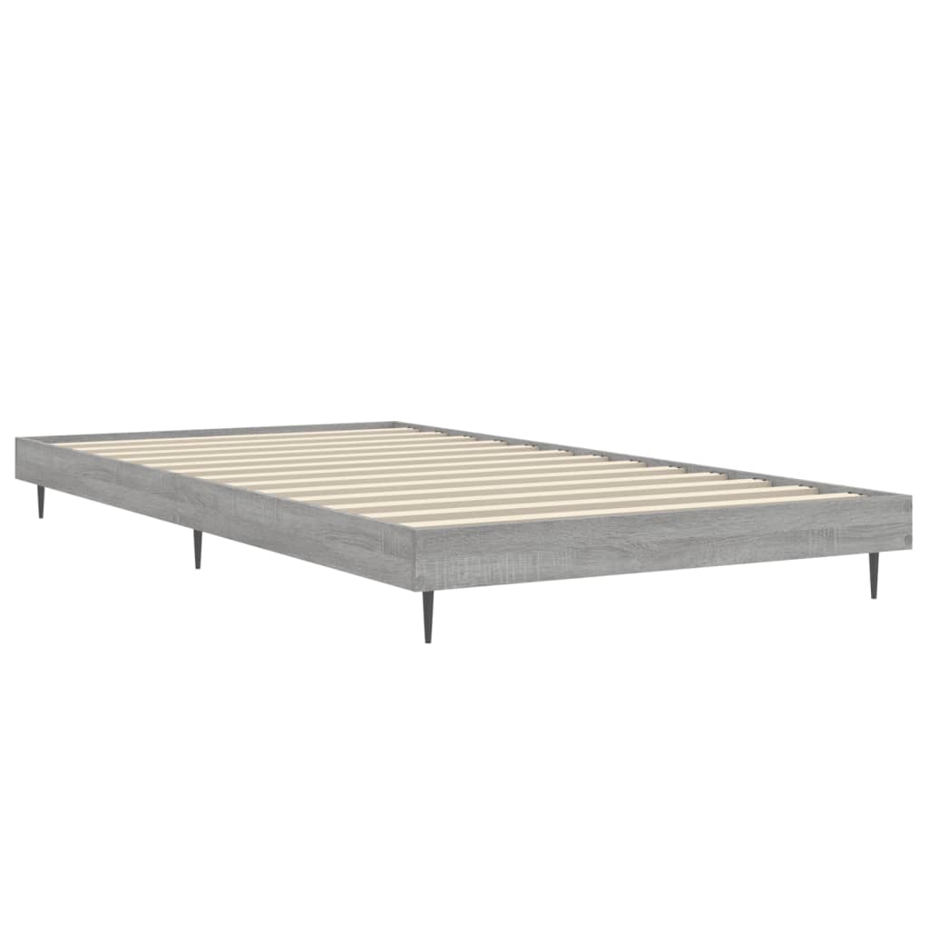 sengeramme 100x200 cm konstrueret træ grå sonoma-eg