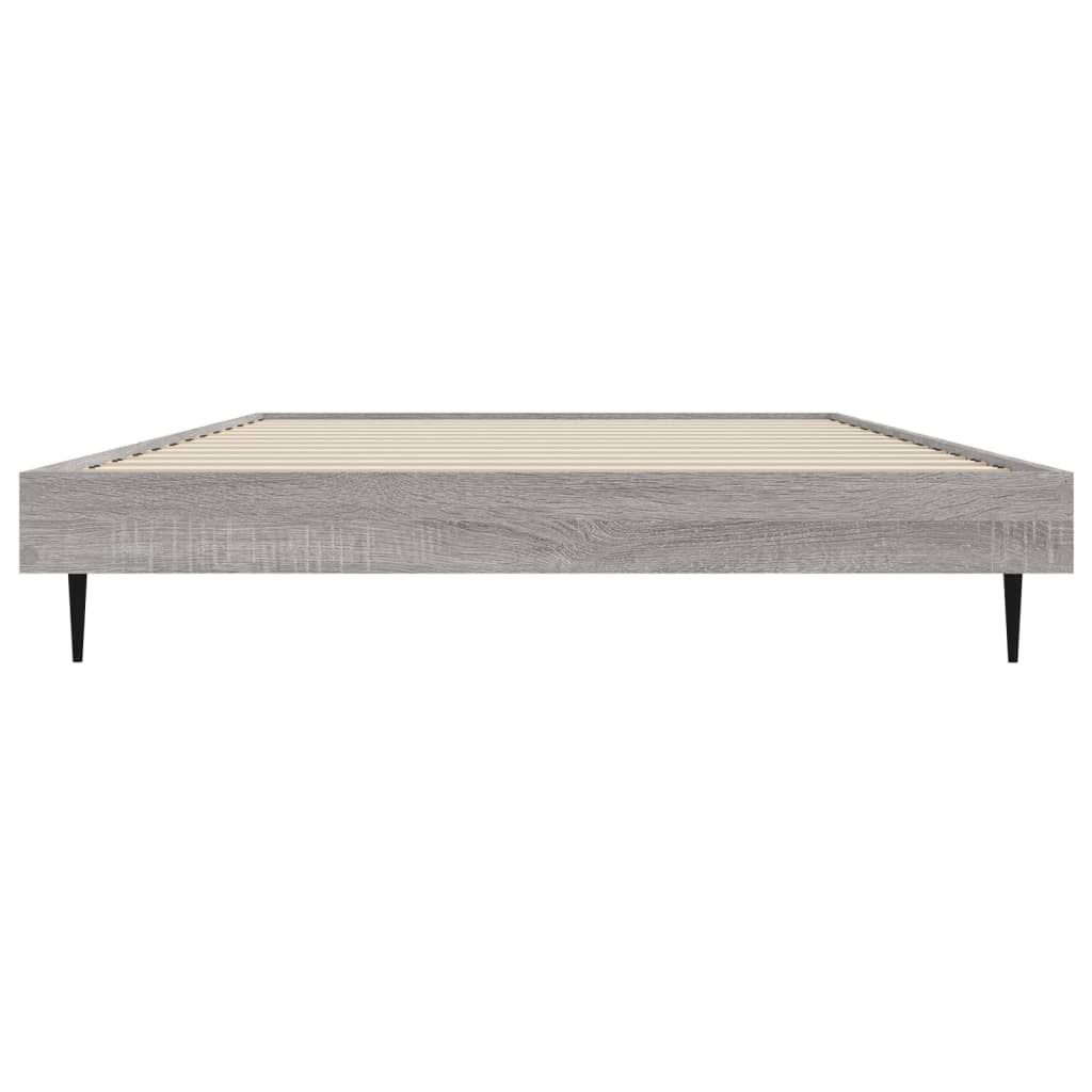 sengeramme 100x200 cm konstrueret træ grå sonoma-eg