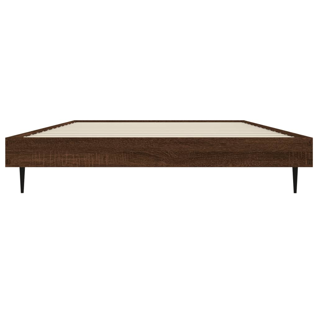sengeramme 100x200 cm uden madras konstrueret træ brunt eg